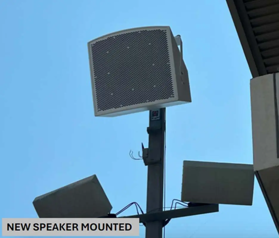 new speaker mounted