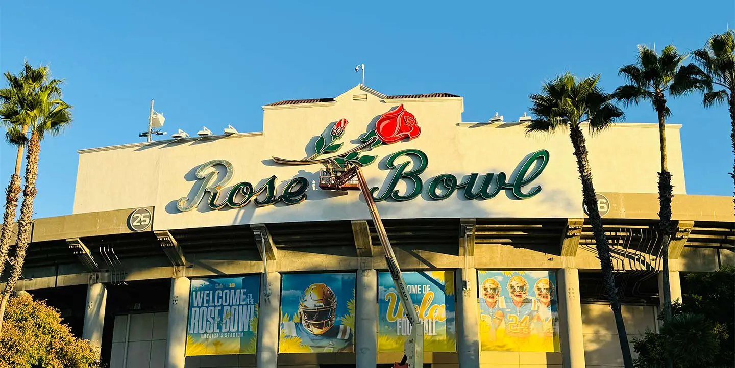 front of Rose Bowl stadium